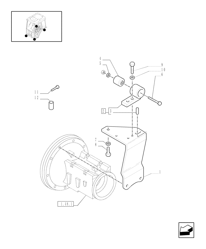 Схема запчастей Case IH JX1095N - (1.87.0/02[01]) - CAB - CAB SUPPORTS (08) - SHEET METAL