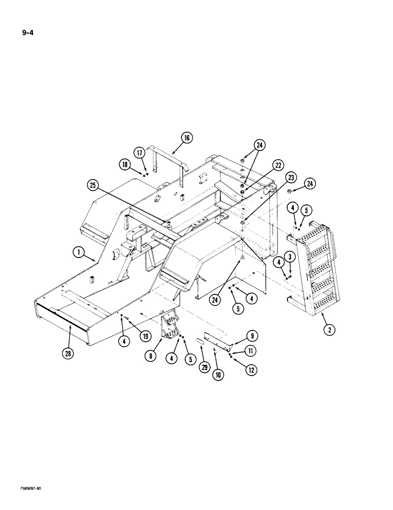 Схема запчастей Case IH KP-525 - (9-04) - FRONT FRAME (09) - CHASSIS/ATTACHMENTS