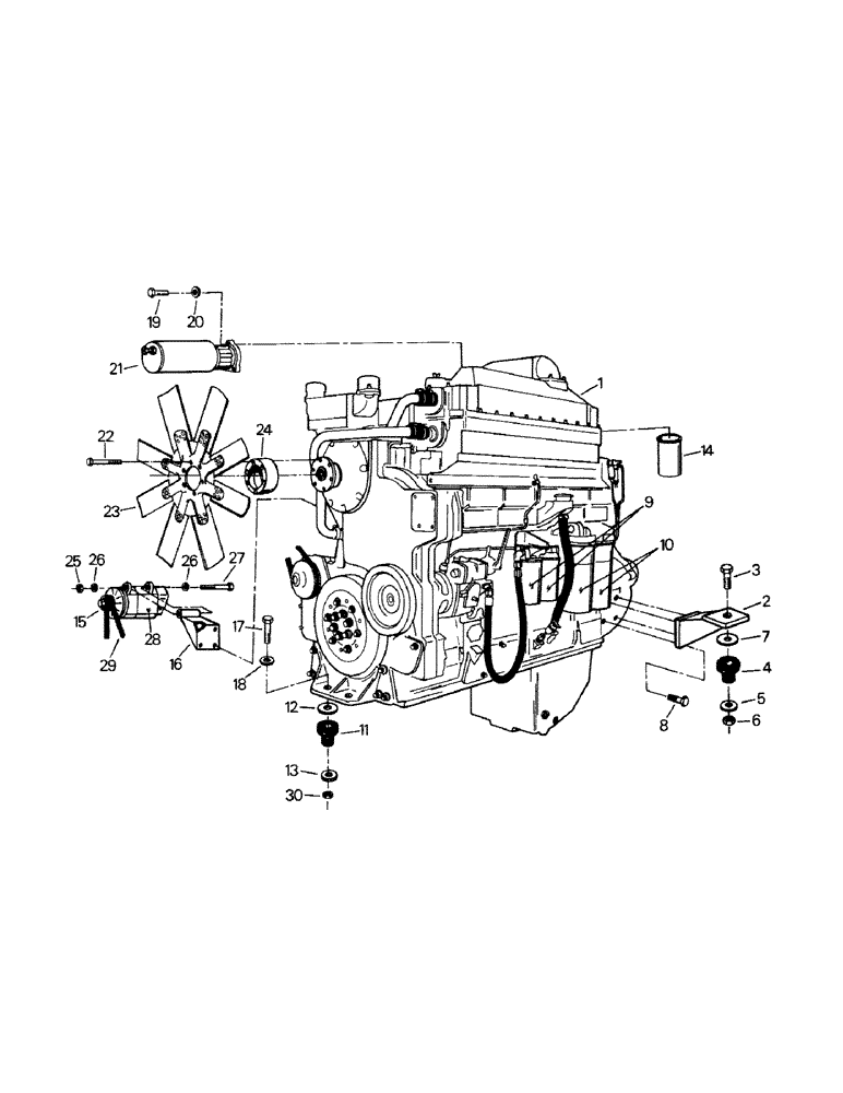 Схема запчастей Case IH KP-525 - (04-01) - ENGINE & ATTACHING PARTS (04) - Drive Train