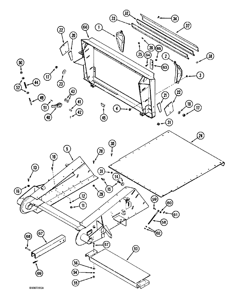 Схема запчастей Case IH 1688 - (9A-26) - FEEDER HOUSING AND ADAPTER (13) - FEEDER