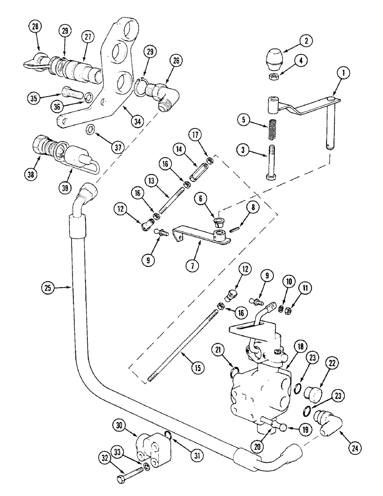 Схема запчастей Case IH 1294 - (8-236) - THREE-WAY VALVE ATTACHMENT, TRACTORS WITH CAB, NOT NORTH AMERICA (08) - HYDRAULICS