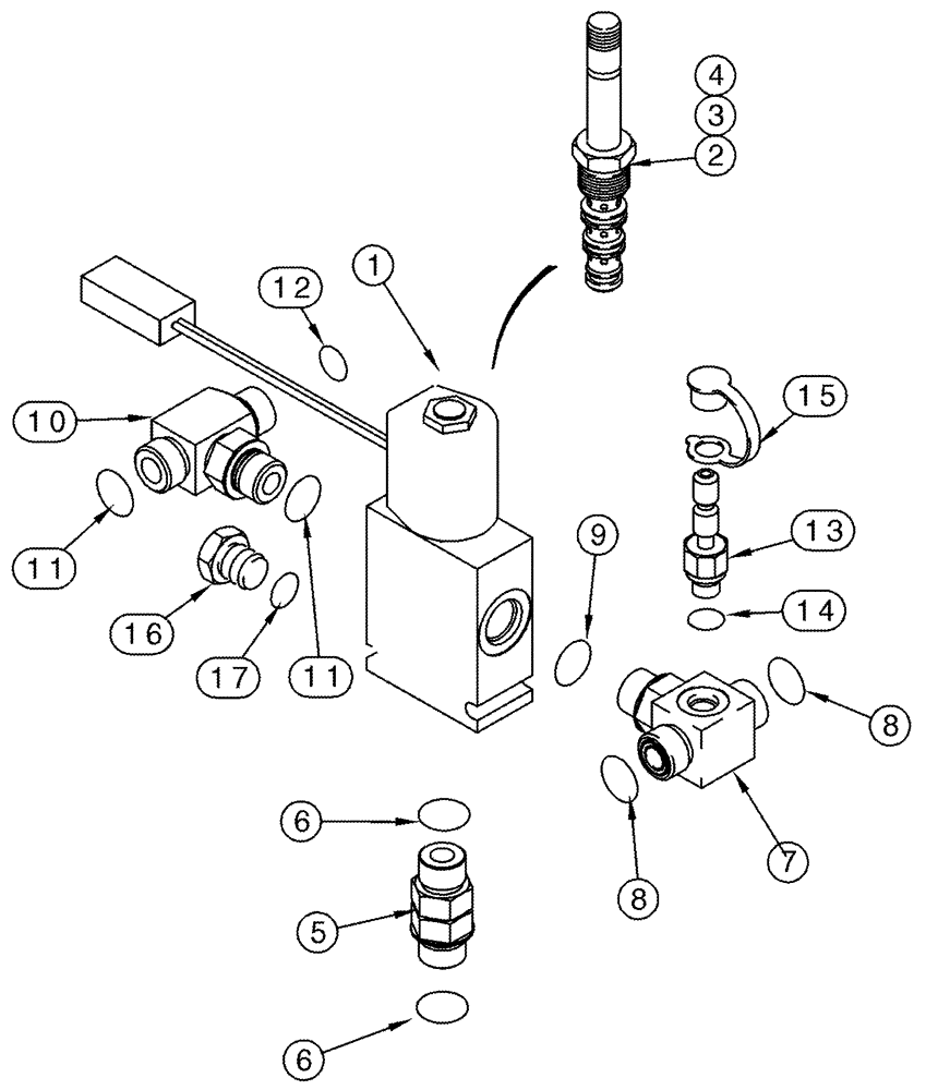 Схема запчастей Case IH 2388 - (08-33) - VALVE ASSY - SEPARATOR CLUTCH (07) - HYDRAULICS