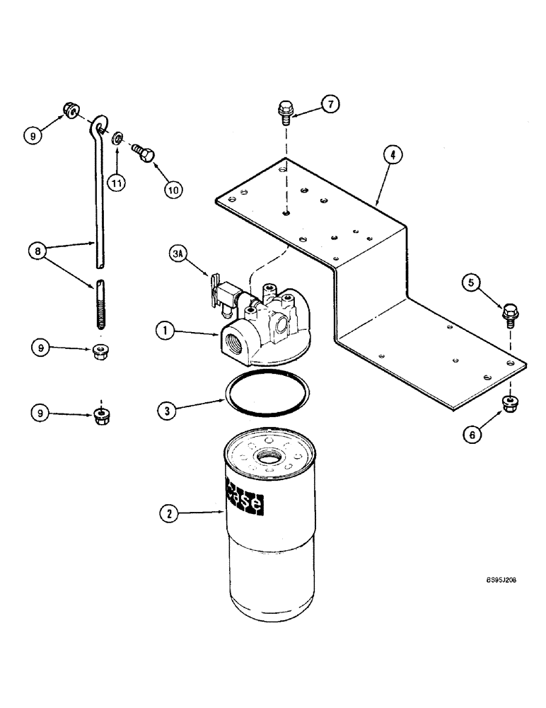 Схема запчастей Case IH 2144 - (8-06) - HYDRAULIC RETURN FILTER (07) - HYDRAULICS