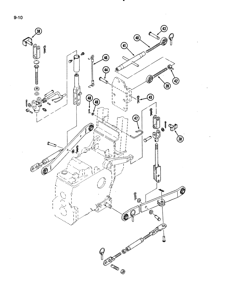 Схема запчастей Case IH 275 - (9-10) - THREE POINT HITCH (CONTD) (09) - CHASSIS/ATTACHMENTS