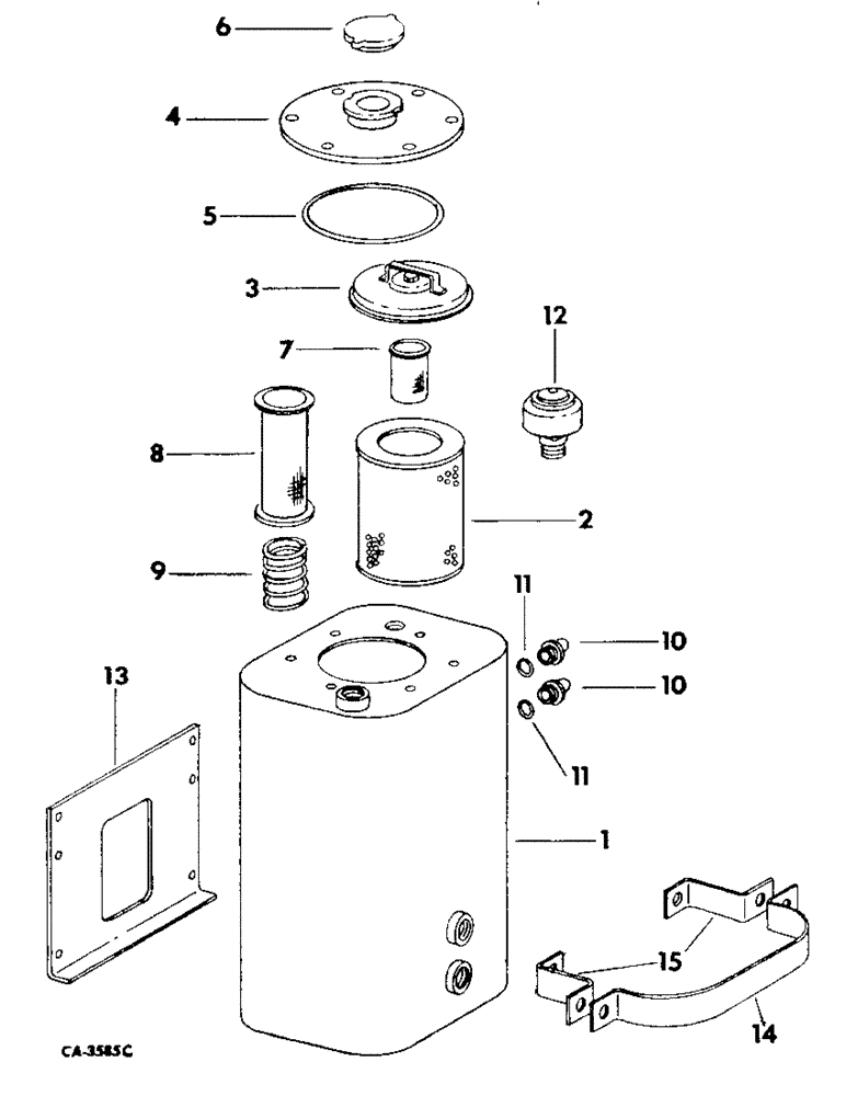 Схема запчастей Case IH 915 - (10-35) - HYDRAULICS, HYDRAULIC RESERVOIR (07) - HYDRAULICS