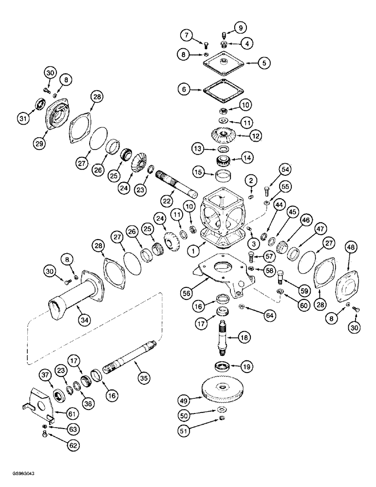 Схема запчастей Case IH 2044 - (9A-22) - GEARBOX, DRUM NUMBER TWO AND THREE, 2044 COTTON PICKER (13) - PICKING SYSTEM