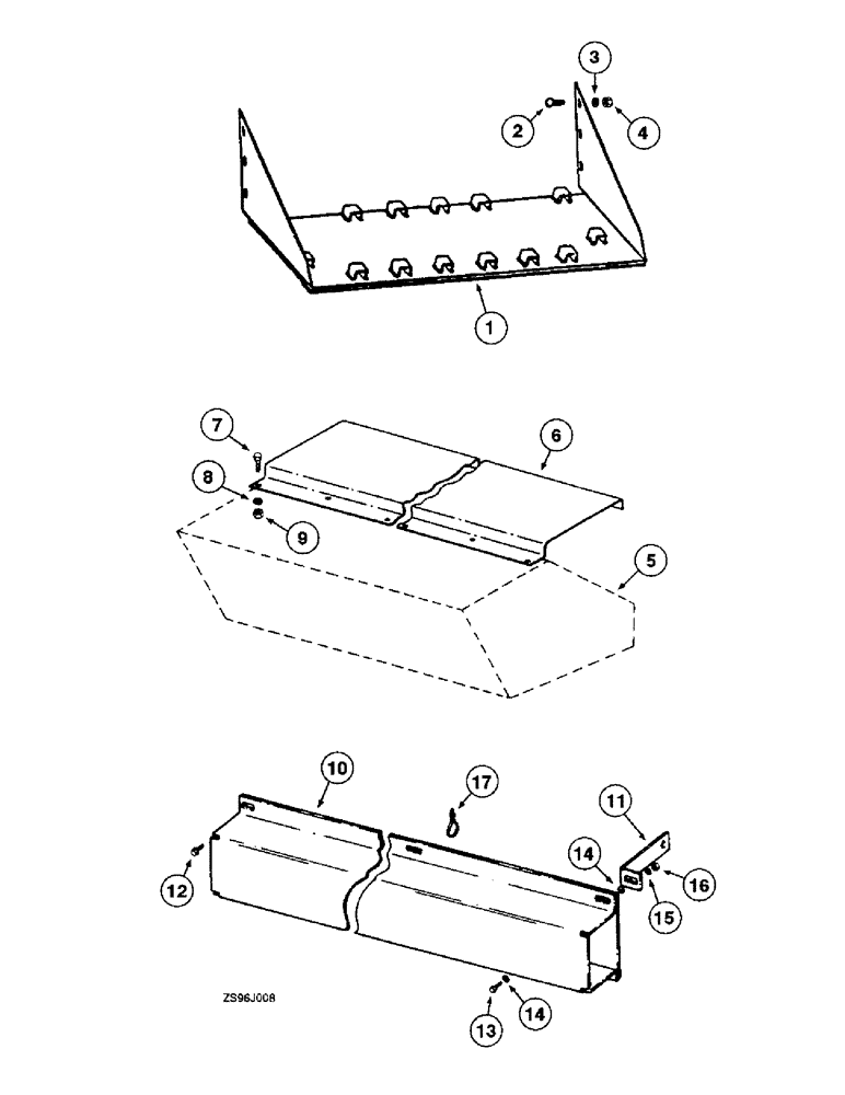 Схема запчастей Case IH 2355 - (8-20) - TINE COVER 