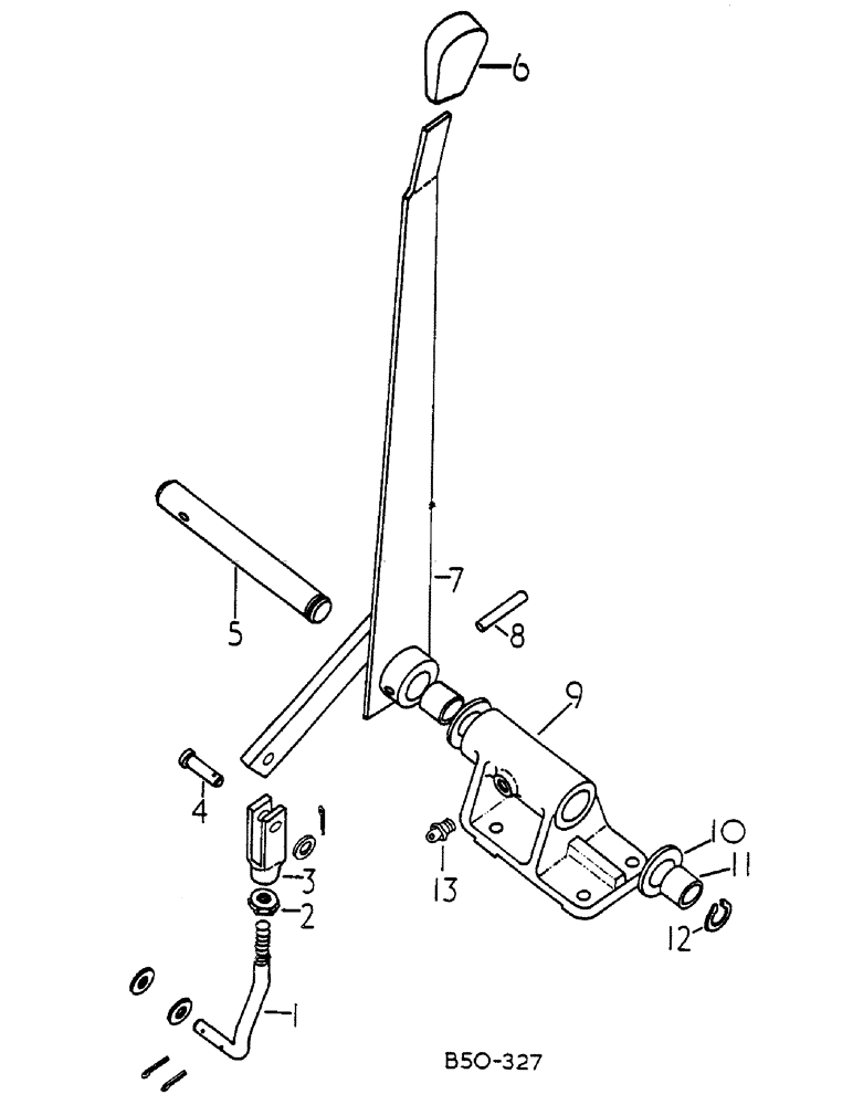 Схема запчастей Case IH 684 - (07-207) - CONTROL LEVER, 4-WHEEL DRIVE, Z F AXLE (04) - Drive Train