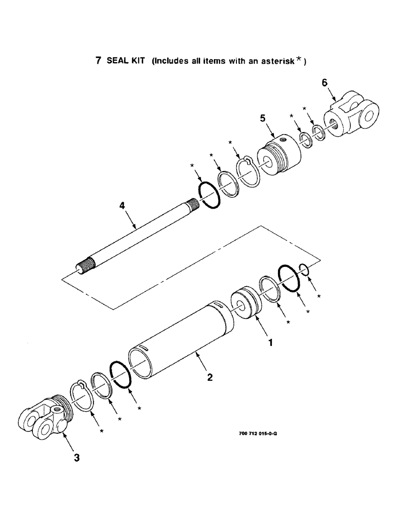 Схема запчастей Case IH 8309 - (8-08) - HYDRAULIC CYL ASSY, HEADER LIFT, LEFT, 700712015 HYD. CYL. COMPLETE, 2-3/4" BORE X 8" STROKE (35) - HYDRAULIC SYSTEMS