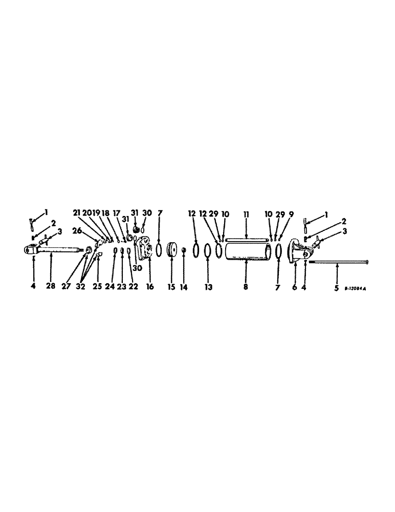 Схема запчастей Case IH 500 - (B-53) - HYDRAULIC CYLINDER, 3-1/2 X 8 IN. DOUBLE ACTING 