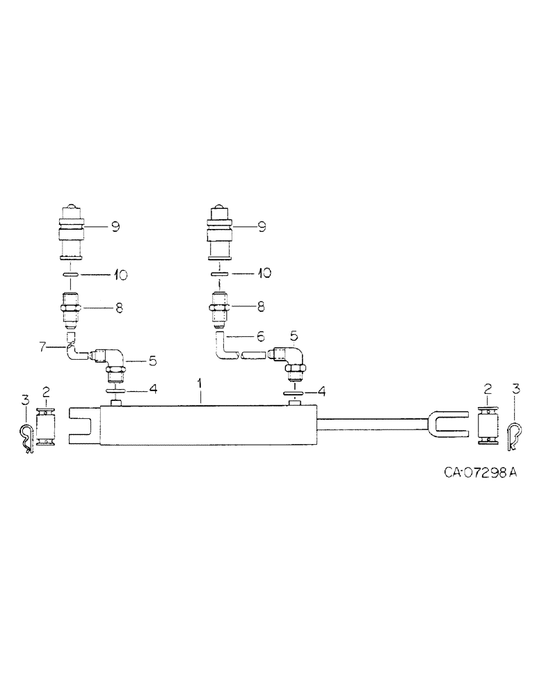 Схема запчастей Case IH 800 - (05-40) - WHEELS, HYDRAULIC CYLINDER & CONNECTIONS FOR ENDWISE TRANSPORT UNITS C, D, E, M, S AND T (06) - POWER TRAIN