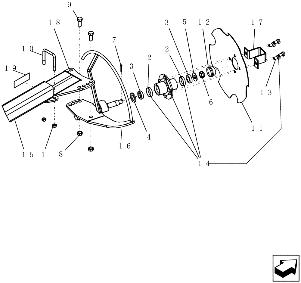 Схема запчастей Case IH 30 - (75.200.04) - ENDMARKER BI-FOLD AND HUB ASSEMBLY (75) - SOIL PREPARATION