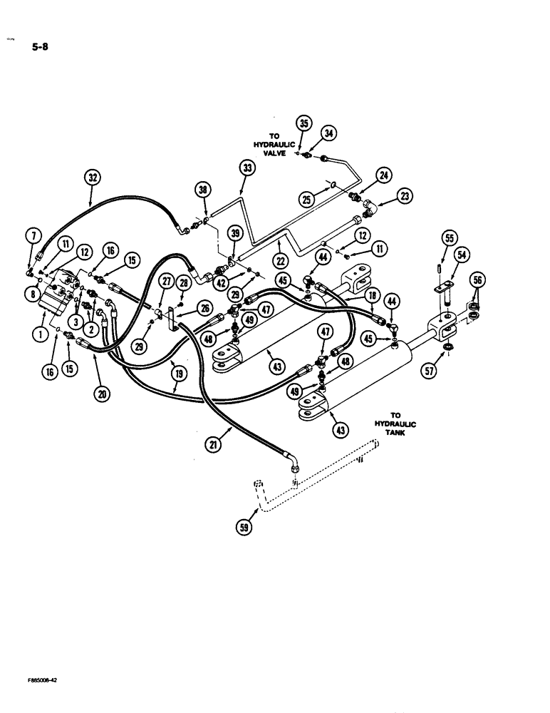 Схема запчастей Case IH 9170 - (5-08) - STEERING SYSTEM HYDRAULICS (05) - STEERING