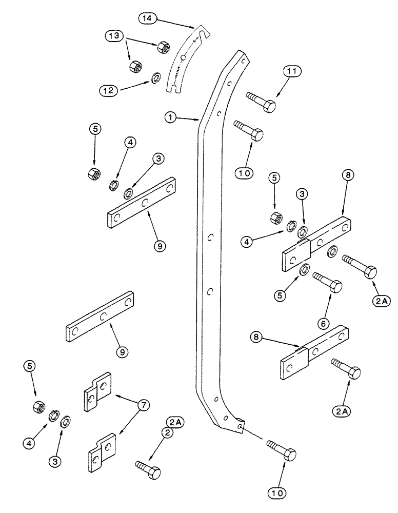 Схема запчастей Case IH 165 - (09-05) - BEAM, RIGID (09) - CHASSIS/ATTACHMENTS