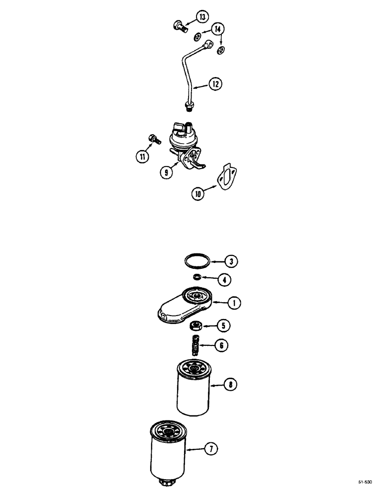 Схема запчастей Case IH 5150 - (3-24) - FUEL FILTER (03) - FUEL SYSTEM