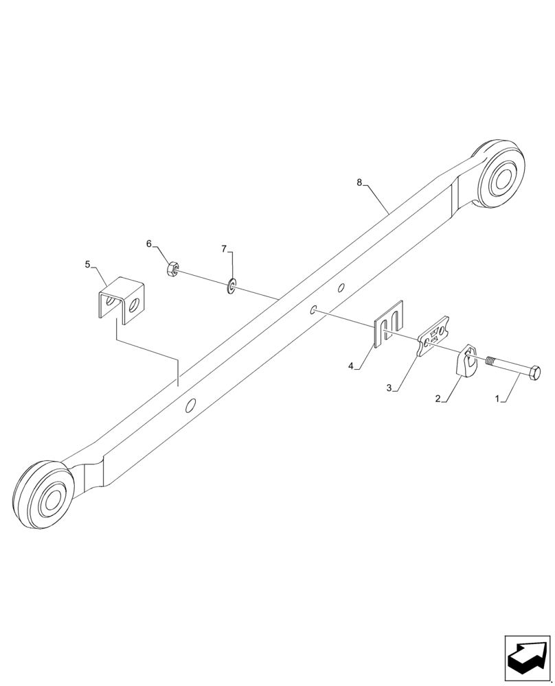 Схема запчастей Case IH MAGNUM 235 - (37.120.AO) - HITCH, LOWER LIFT LINKS (37) - HITCHES, DRAWBARS & IMPLEMENT COUPLINGS