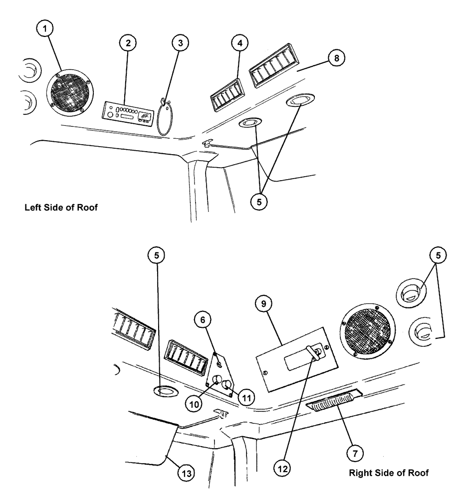 Схема запчастей Case IH FLX4375 - (01-003) - ACCESSORIES (10) - CAB