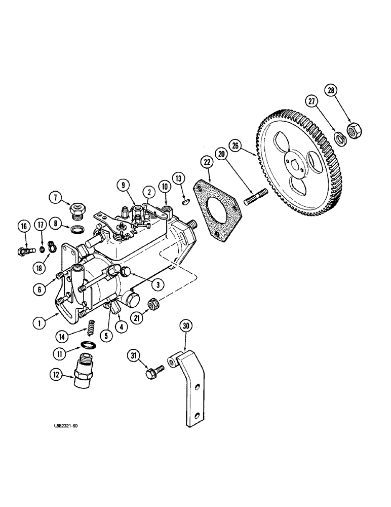 Схема запчастей Case IH 6000 - (3-12) - FUEL INJECTION PUMP AND DRIVE, 4-390 ENGINE (03) - FUEL SYSTEM