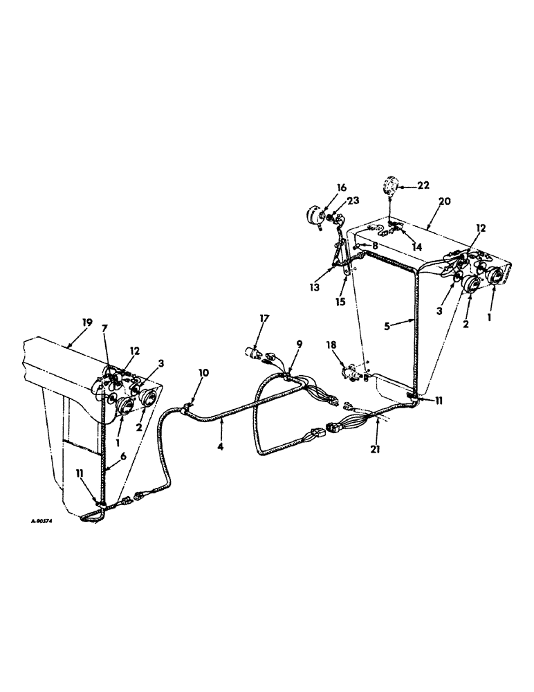 Схема запчастей Case IH 1256 - (G-13) - ELECTRICAL SYSTEM, ELECTRIC WIRING FOR DELUXE FLAT TOP FENDERS, FARMALL TRACTORS (06) - ELECTRICAL SYSTEMS