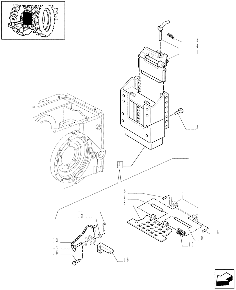 Схема запчастей Case IH MXU135 - (1.89.5) - (VAR.887) ROTARY HITCH SUPPORT ON PITON SKIDS (09) - IMPLEMENT LIFT