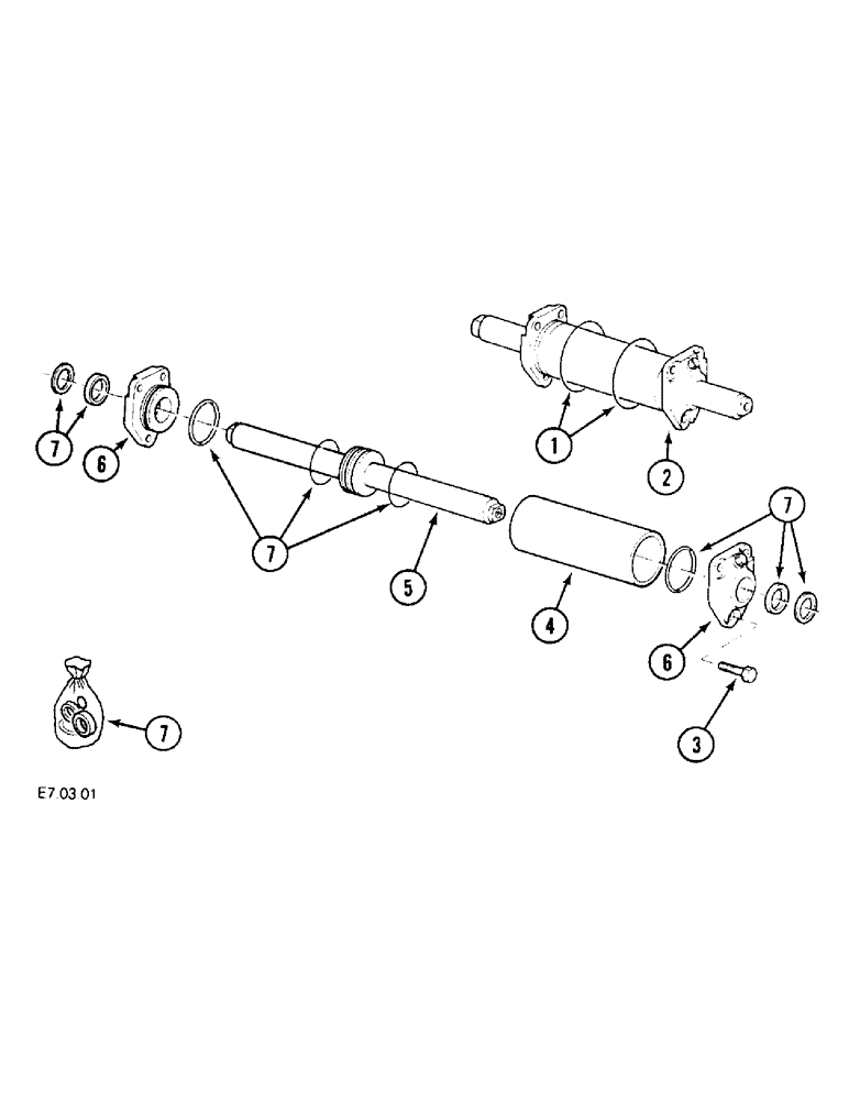 Схема запчастей Case IH 2150 - (5-30) - STEERING CYLINDER - MFD, 2120 PIN CGC6018-, 2130 PIN CGC9045-,2140 CGC12131-, 2150 CGC15014- (05) - STEERING