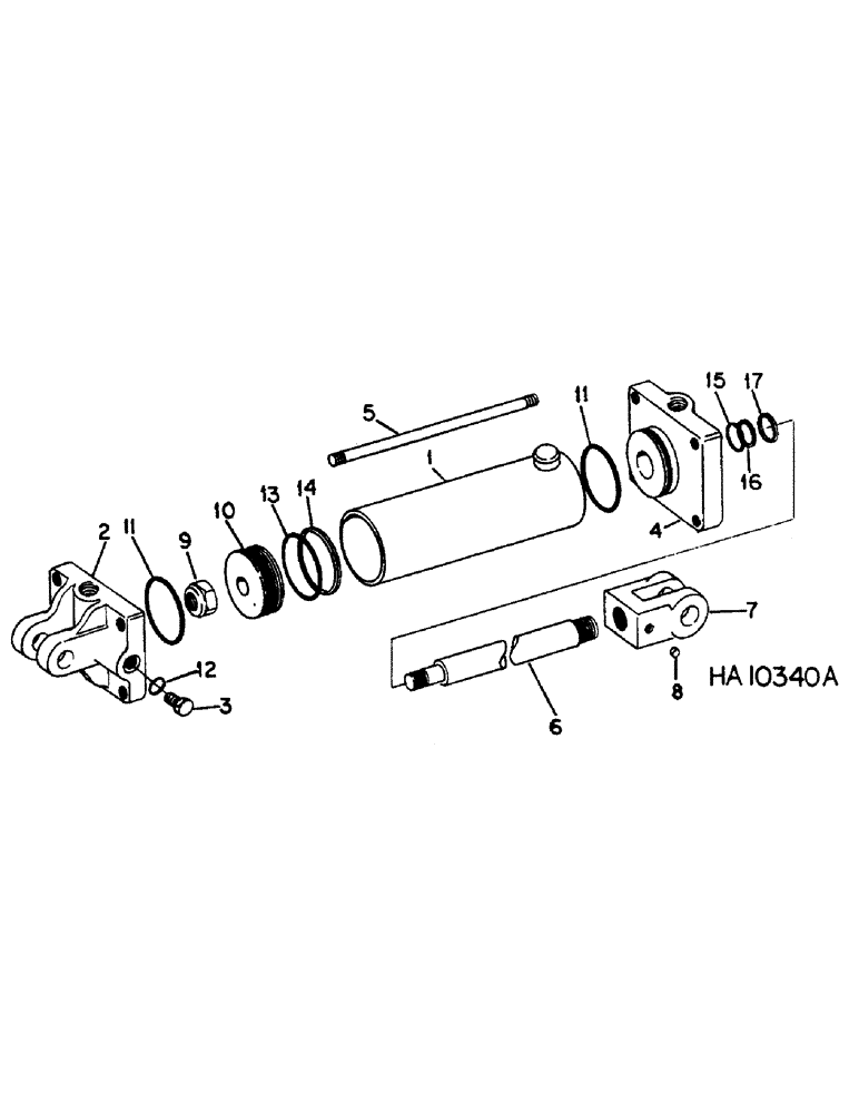 Схема запчастей Case IH 645 - (L-03) - HYDRAULIC CYLINDERS, HYDRAULIC CYLINDER, IOWA, 4 X 8 DOUBLE ACTING 