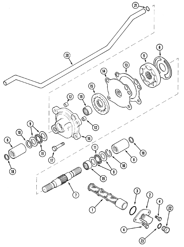 Схема запчастей Case IH MX100C - (06-20) - OIL PUMP AND FILTER (06) - POWER TRAIN