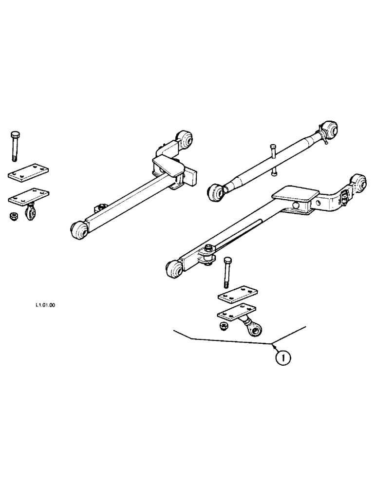 Схема запчастей Case IH 2130 - (9-112) - LINK LOWER - ADJUSTABLE, NARROW VERSION ONLY (09) - CHASSIS/ATTACHMENTS