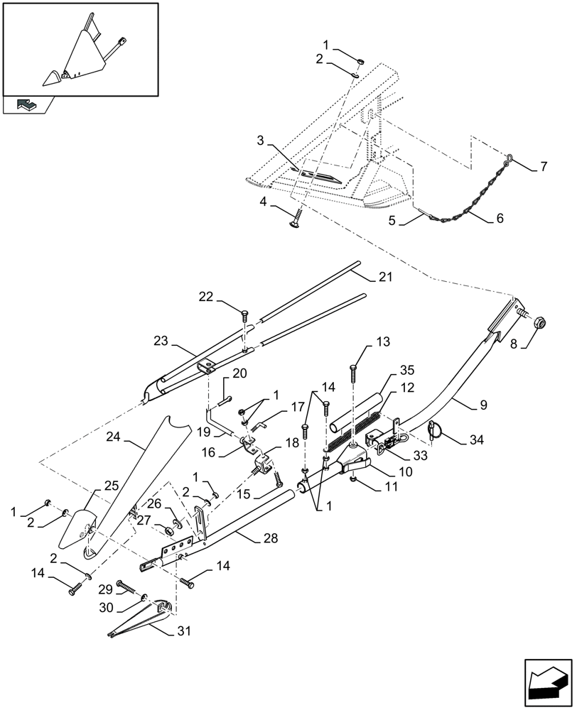 Схема запчастей Case IH 2030 - (20.34[01]) - ADJUSTABLE DIVIDERS - C835 (20) - HEADER