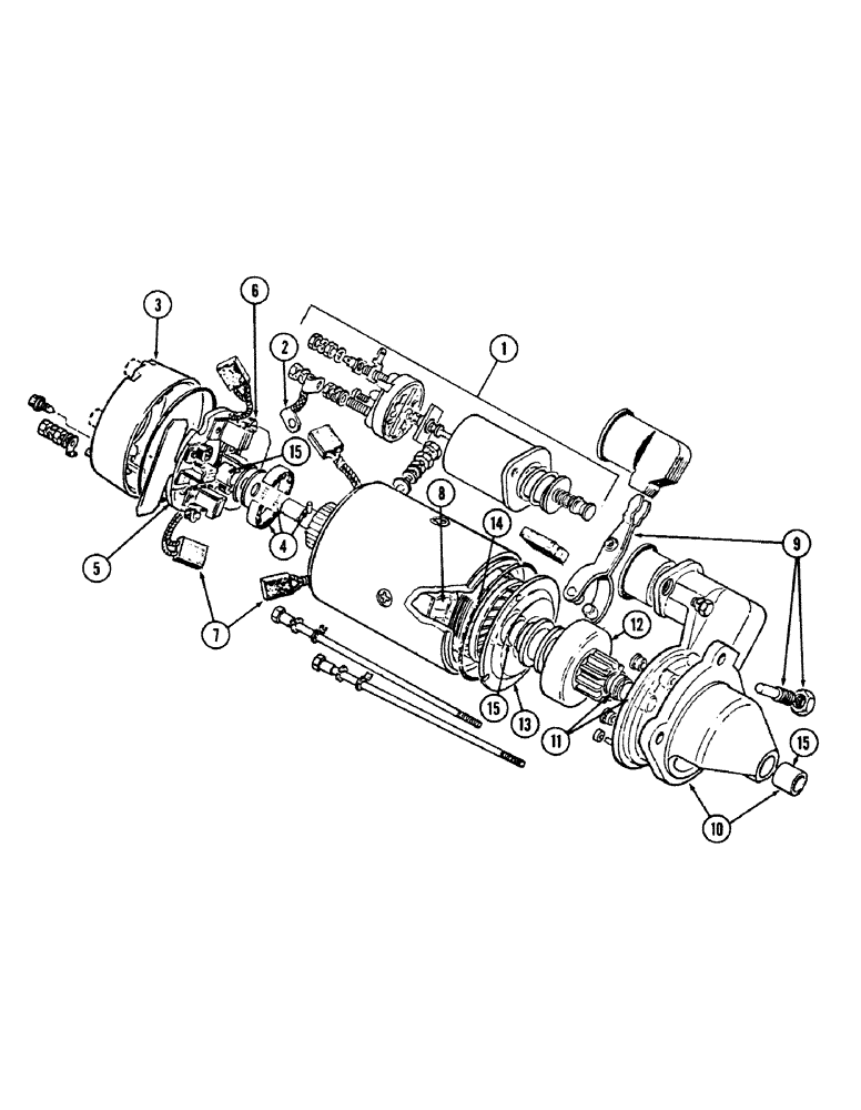 Схема запчастей Case IH 1490 - (S07-1) - K957340 STARTER, LUCAS 2M113 (06) - ELECTRICAL SYSTEMS