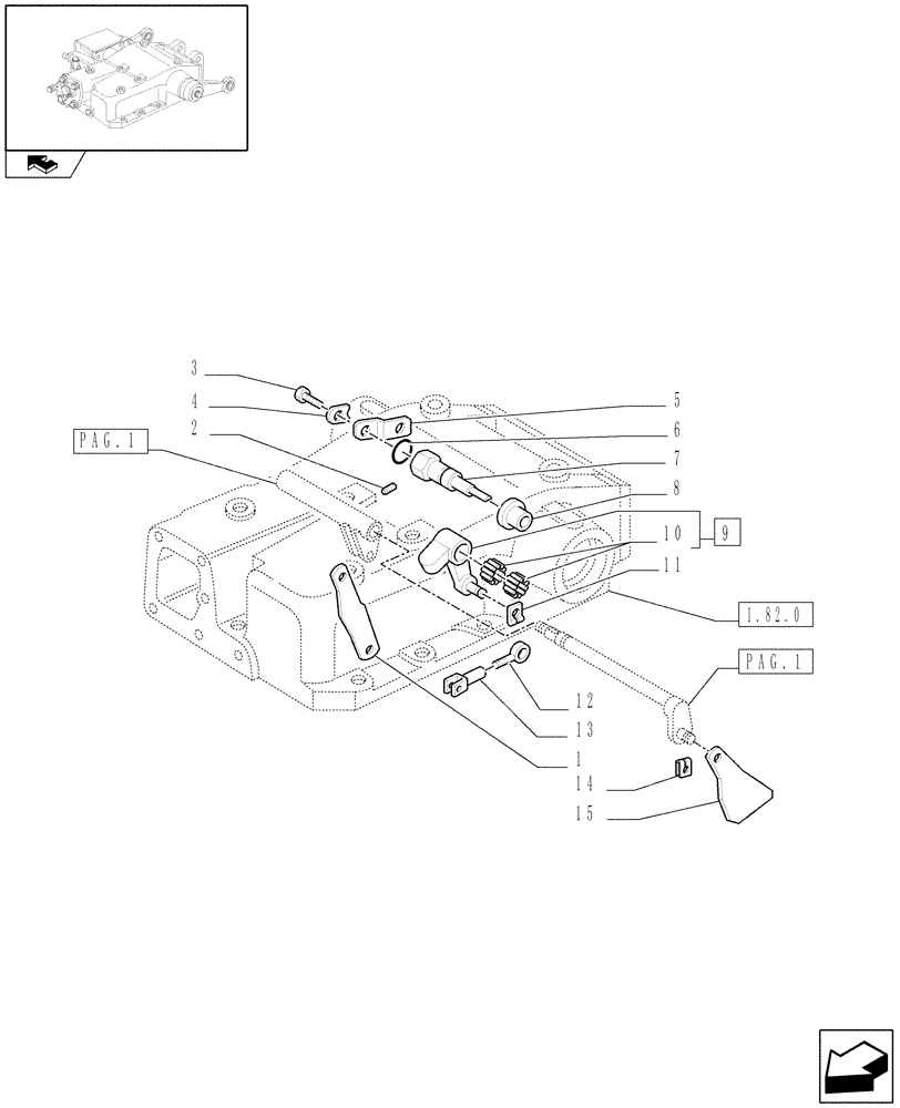 Схема запчастей Case IH FARMALL 95U - (1.82.5[03]) - LIFT - CONTROL PARTS (07) - HYDRAULIC SYSTEM