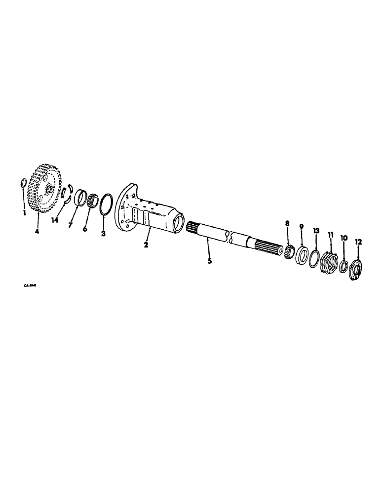 Схема запчастей Case IH 664 - (07-10) - DRIVE TRAIN, REAR AXLE (04) - Drive Train