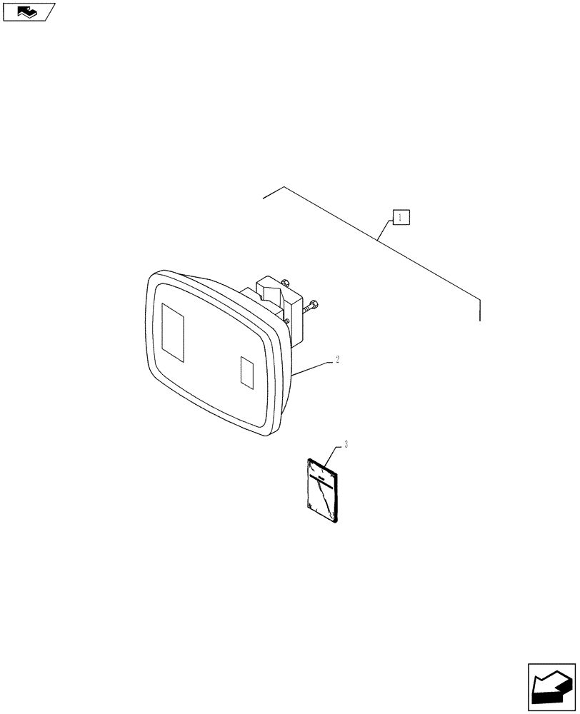 Схема запчастей Case IH PUMA 130 - (88.090.12) - DIA KIT, MIRROR FOR TRAILER HITCH (88) - ACCESSORIES