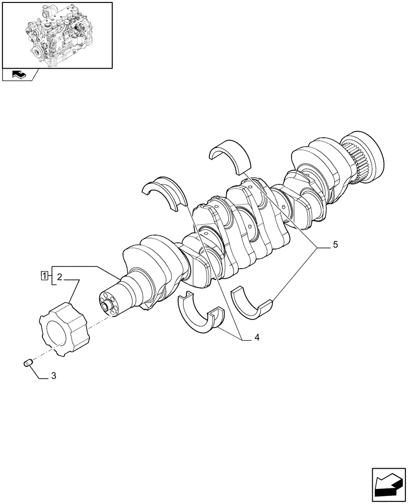 Схема запчастей Case IH PUMA 180 - (0.08.0) - CRANKSHAFT (01) - ENGINE