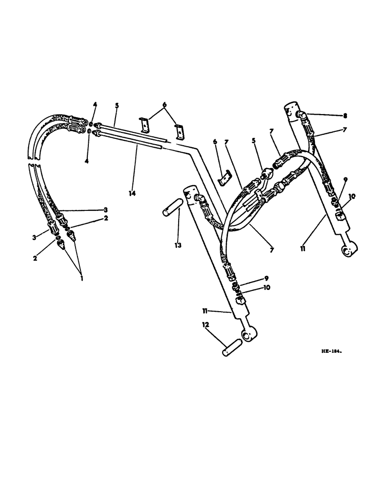 Схема запчастей Case IH 2350 - (D-08) - BUCKET HYDRAULIC SYSTEM 