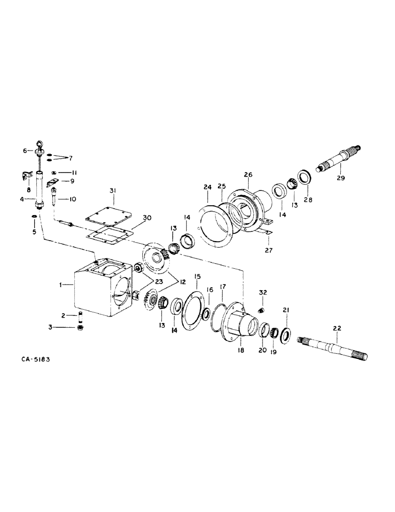 Схема запчастей Case IH 1440 - (07-12) - DRIVE TRAIN, FEEDER DRIVE FORWARD GEAR CASE Drive Train