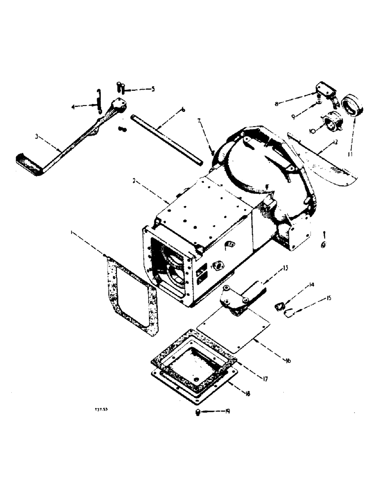 Схема запчастей Case IH B275 - (074) - CHASSIS, CLUTCH HOUSING AND CONNECTIONS (12) - CHASSIS