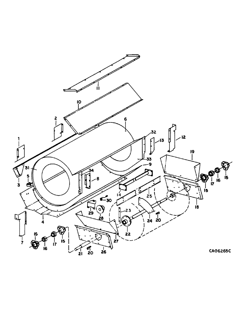 Схема запчастей Case IH 1482 - (24-01) - CLEANING FAN AND DRIVE, CLEANING FAN AND SHIELDS (15) - CLEANING