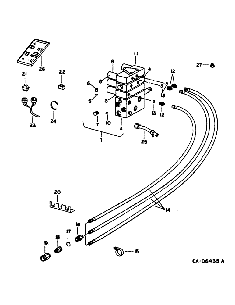 Схема запчастей Case IH 1420 - (10-44) - HYDRAULICS, REEL SPEED CONTROL, FOR FRENCH 825 HEADERS (07) - HYDRAULICS