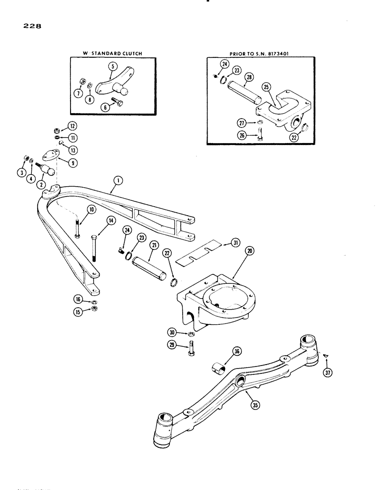 Схема запчастей Case IH 730 SERIES - (228) - FRONT AXLE, STANDARD FOUR WHEEL TRACTOR (05) - STEERING