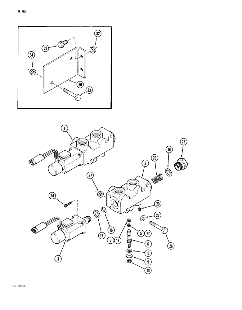 Схема запчастей Case IH 1640 - (8-088) - REEL DRIVE VALVE (07) - HYDRAULICS