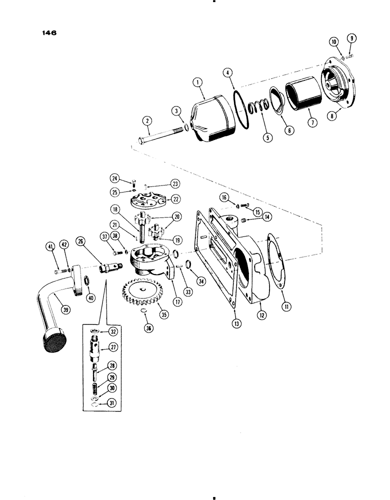 Схема запчастей Case IH 730 SERIES - (146) - OIL PUMP, MANIFOLD AND FILTER, TORQUE CONVERTER (06) - POWER TRAIN