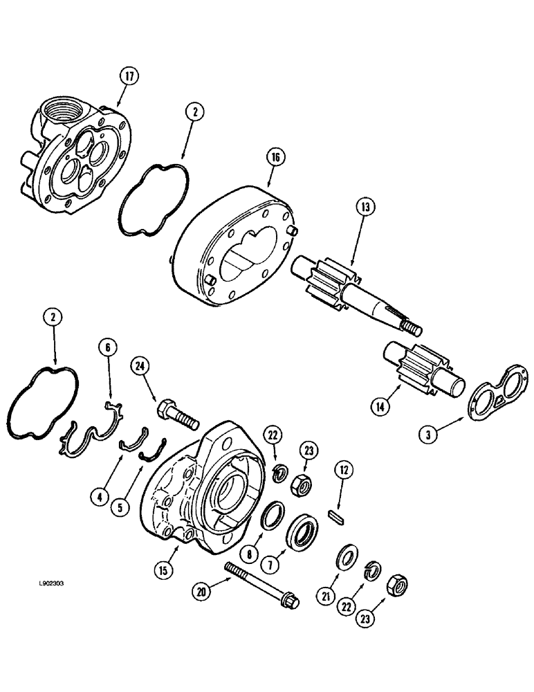 Схема запчастей Case IH 1670 - (8-22) - AUXILIARY HYDRAULIC PUMP (07) - HYDRAULICS