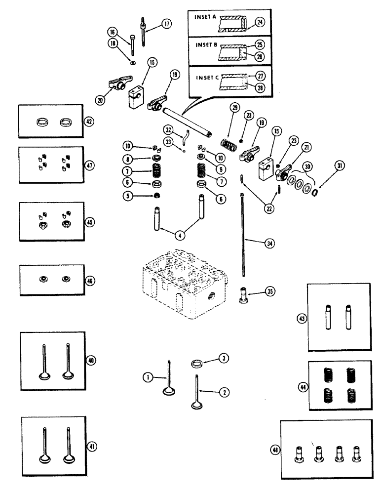 Схема запчастей Case IH 930-SERIES - (031A) - VALVES AND VALVE MECHANISM, (377) SPARK IGNITION ENGINE (02) - ENGINE