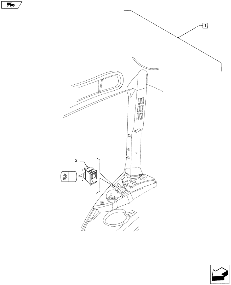 Схема запчастей Case IH PUMA 185 - (88.021.01[04]) - DIA KIT - CREEPER - SWITCH (88) - ACCESSORIES