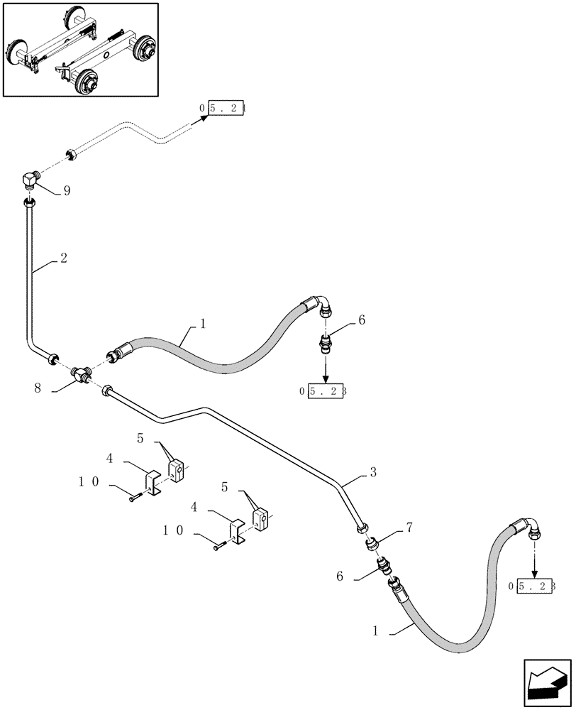 Схема запчастей Case IH RBX341 - (07.27[01]) - HYDRAULIC BRAKES, REAR (07) - HYDRAULIC SYSTEM