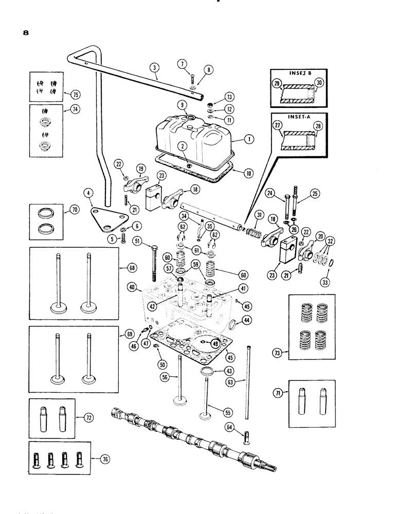 Схема запчастей Case IH 930-SERIES - (008) - CYLINDER HEAD ASSEMBLY, (401) DIESEL ENGINE (02) - ENGINE