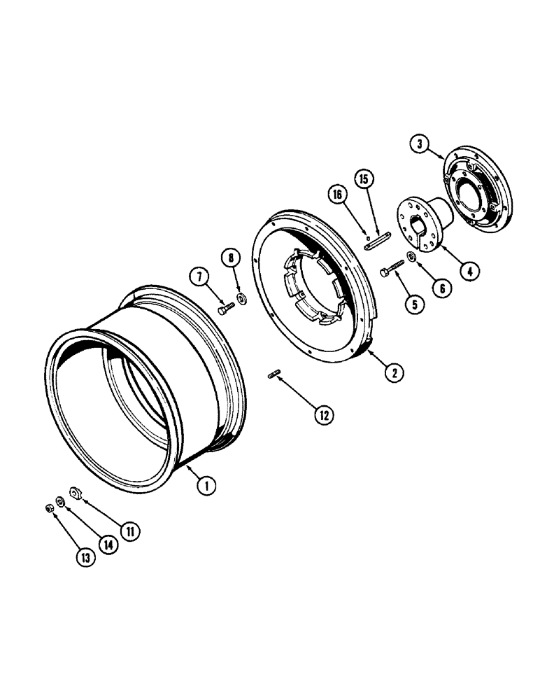 Схема запчастей Case IH 2096 - (6-204) - REAR WHEELS, WITH 30 INCH (762 MM) RIMS (06) - POWER TRAIN