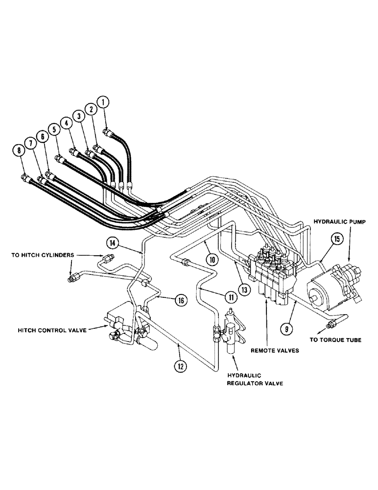 Схема запчастей Case IH 2394 - (1-12) - PICTORIAL INDEX, REMOTE HYDRAULICS, PRIOR TO TRANSMISSION SERIAL NO. 16283224 (00) - PICTORIAL INDEX