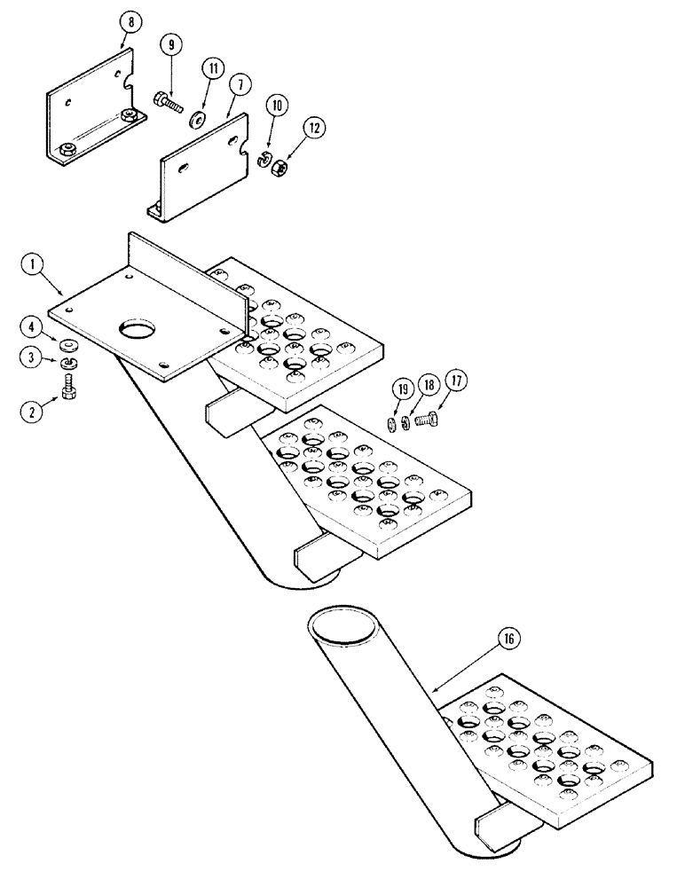 Схема запчастей Case IH 2394 - (9-096) - STEPS - A176393 (09) - CHASSIS/ATTACHMENTS